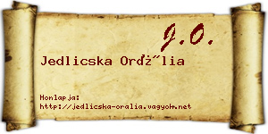 Jedlicska Orália névjegykártya